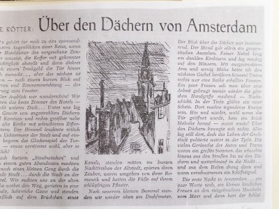 1957.  Reise mit dem Württembergischen Kunstverein nach Holland. Artikel mit Abbildung, geschrieben von EK. Ohne Angabe zur Zeitung.