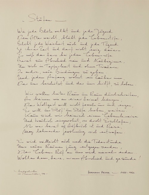 Stufen - Gedicht von Hermann Hesse